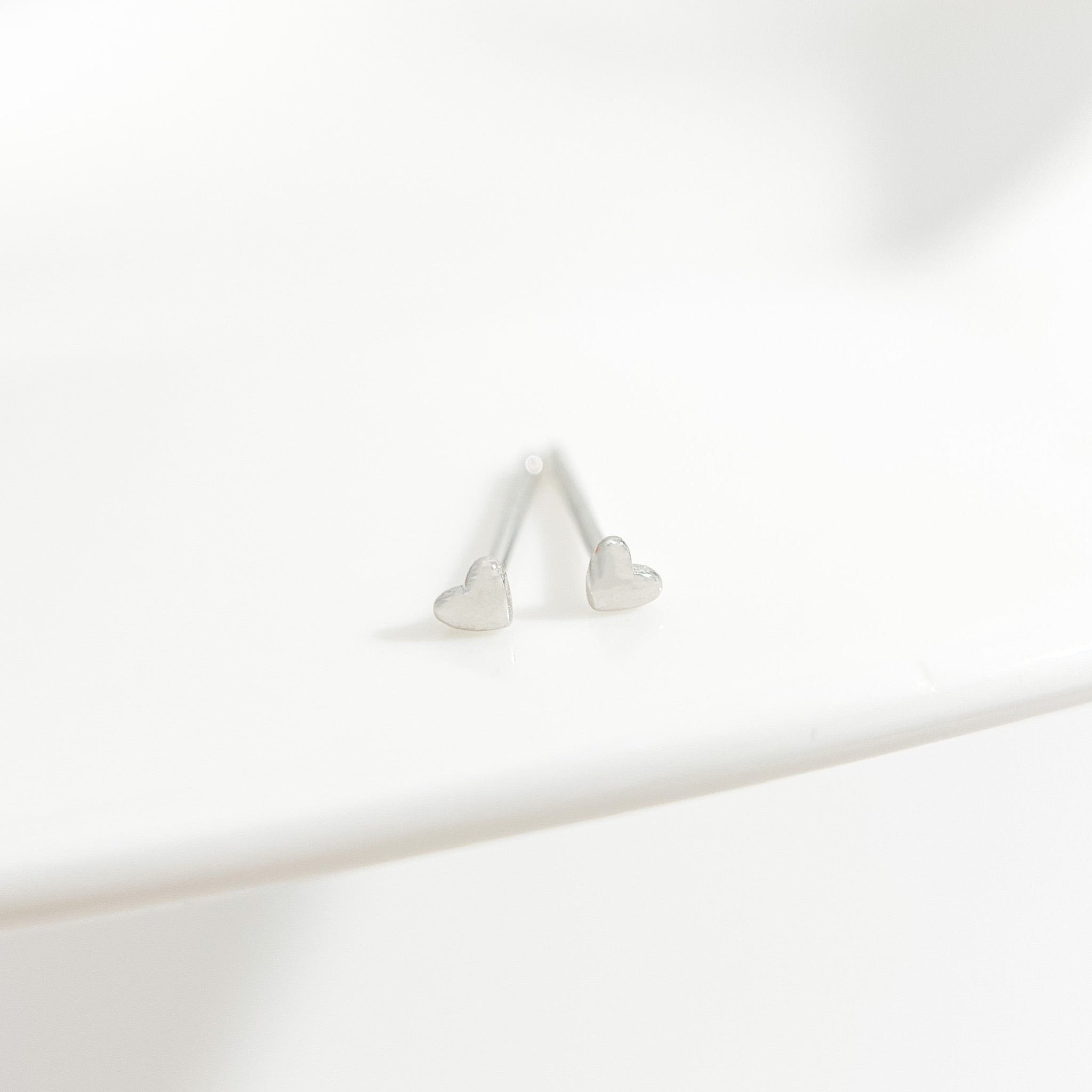 Micro Heart 2.0 Stud in Silver - Flaire & Co.