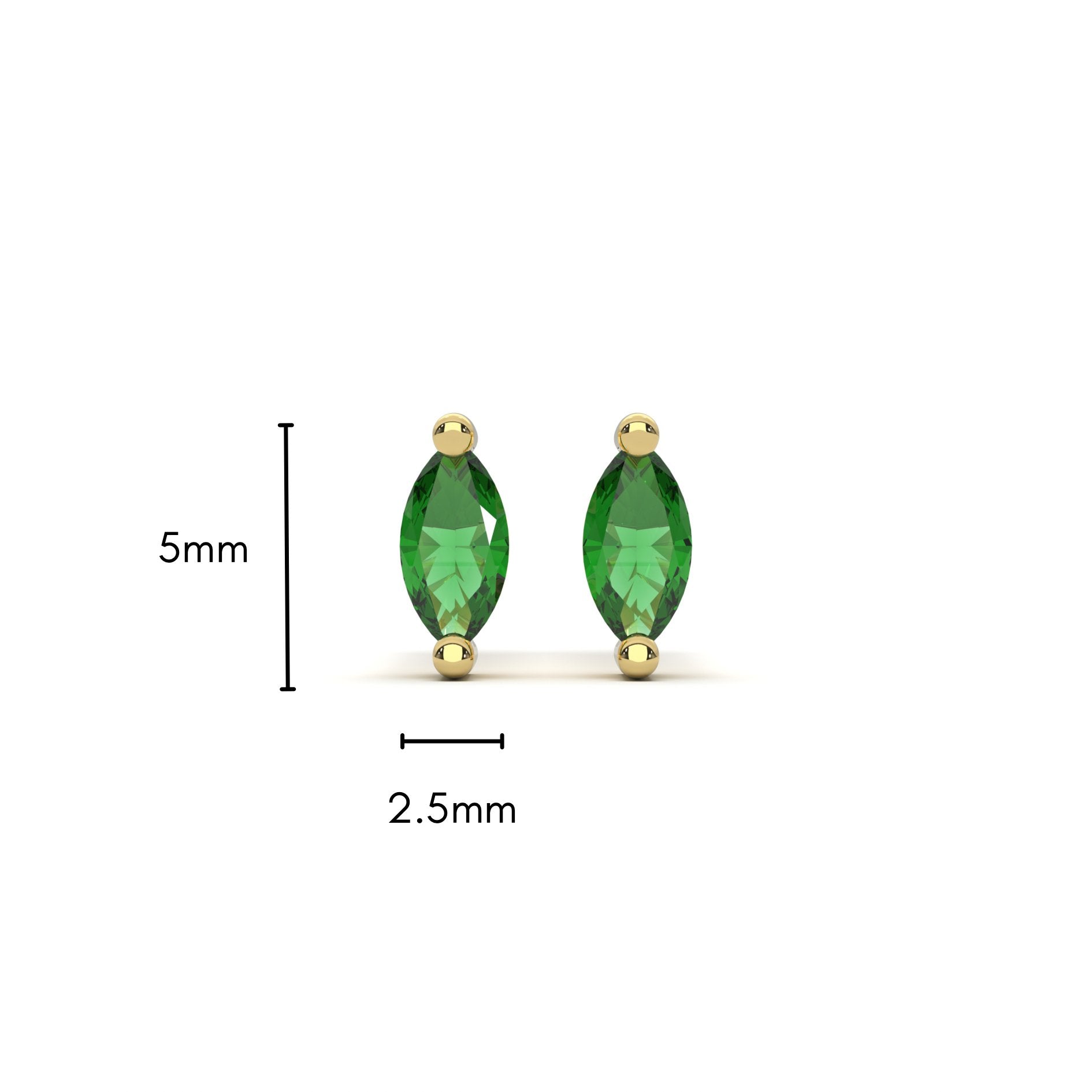 Micro Marquise Studs in Gold - Flaire & Co.