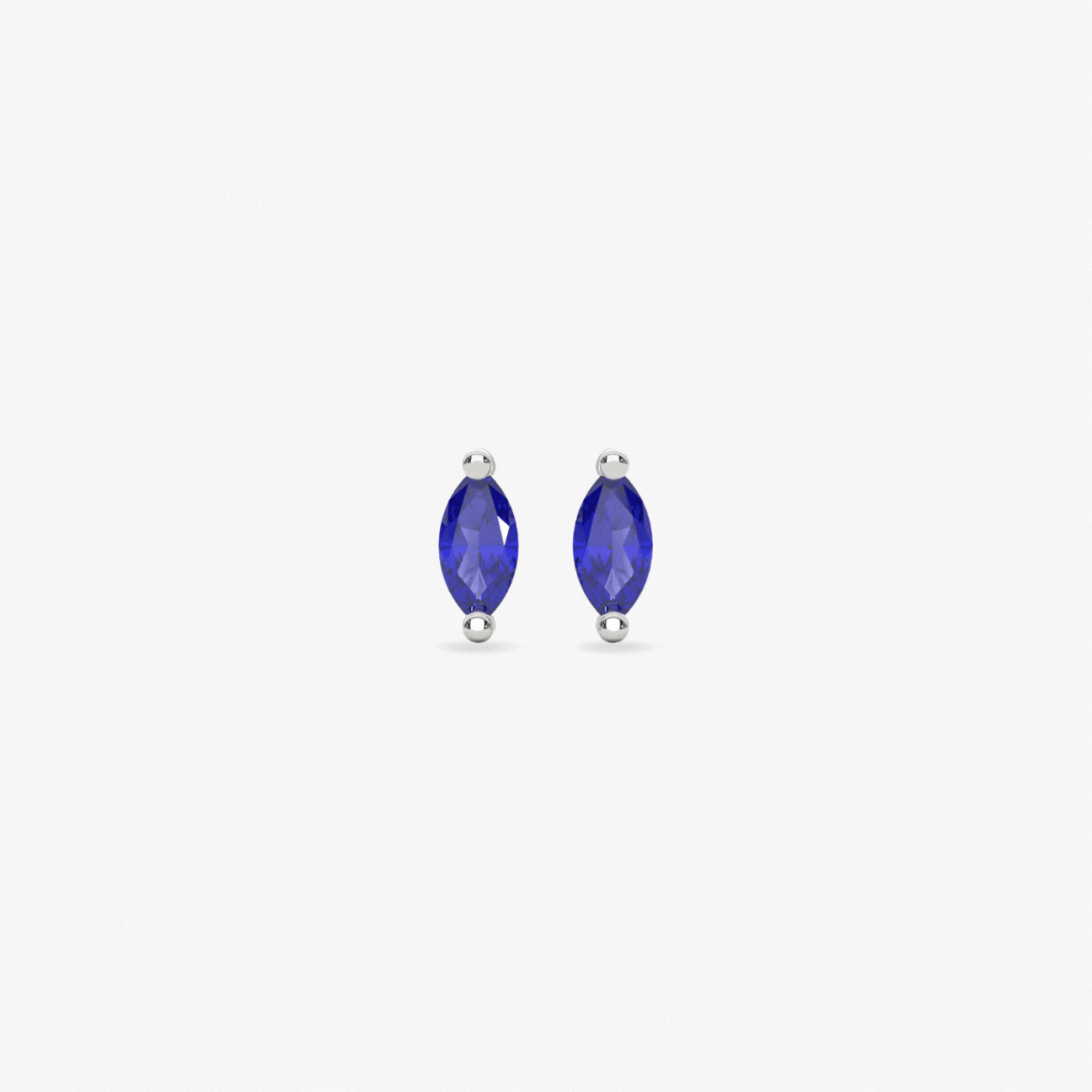 Micro Marquise Studs in Silver - Flaire & Co.