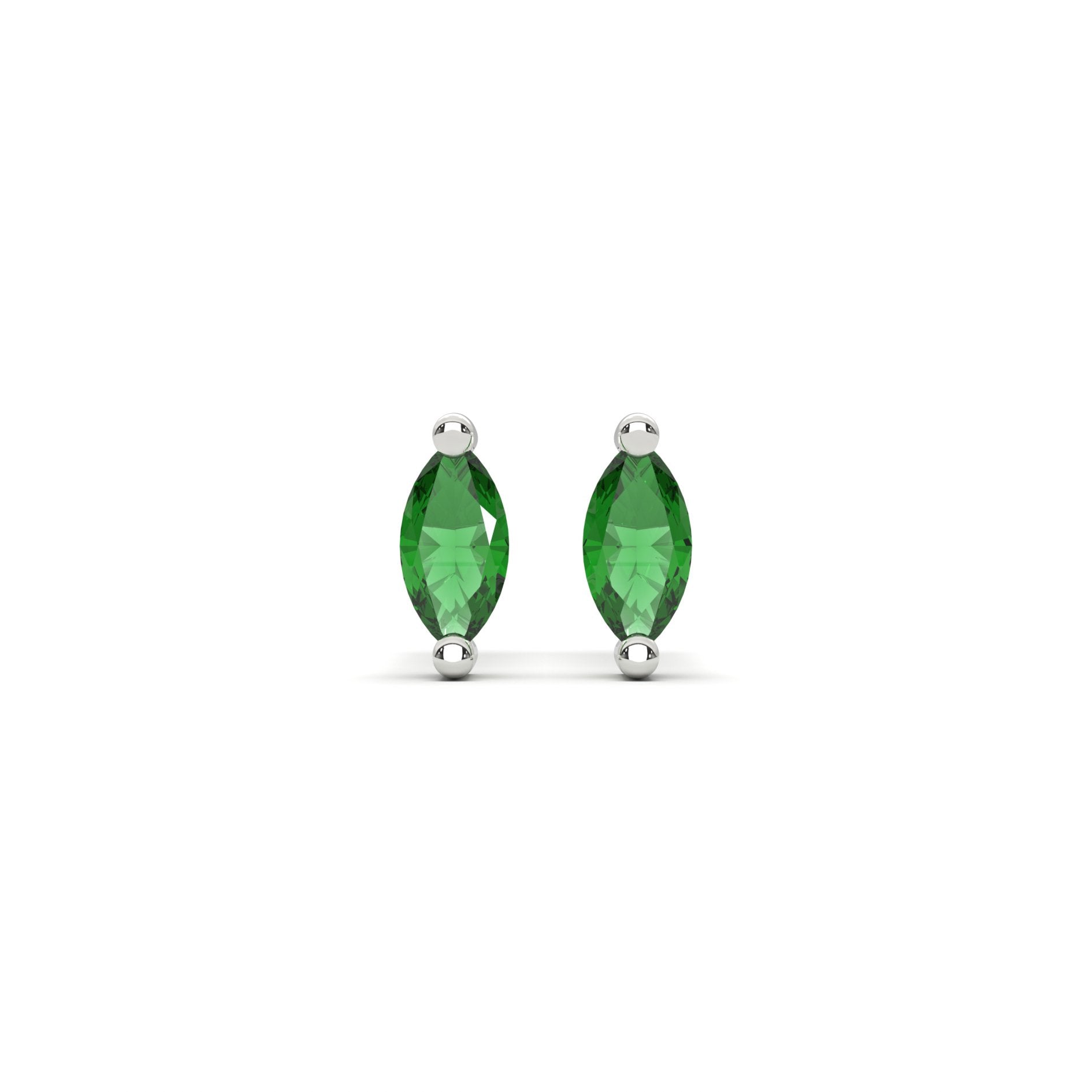 Micro Marquise Studs in Silver - Flaire & Co.