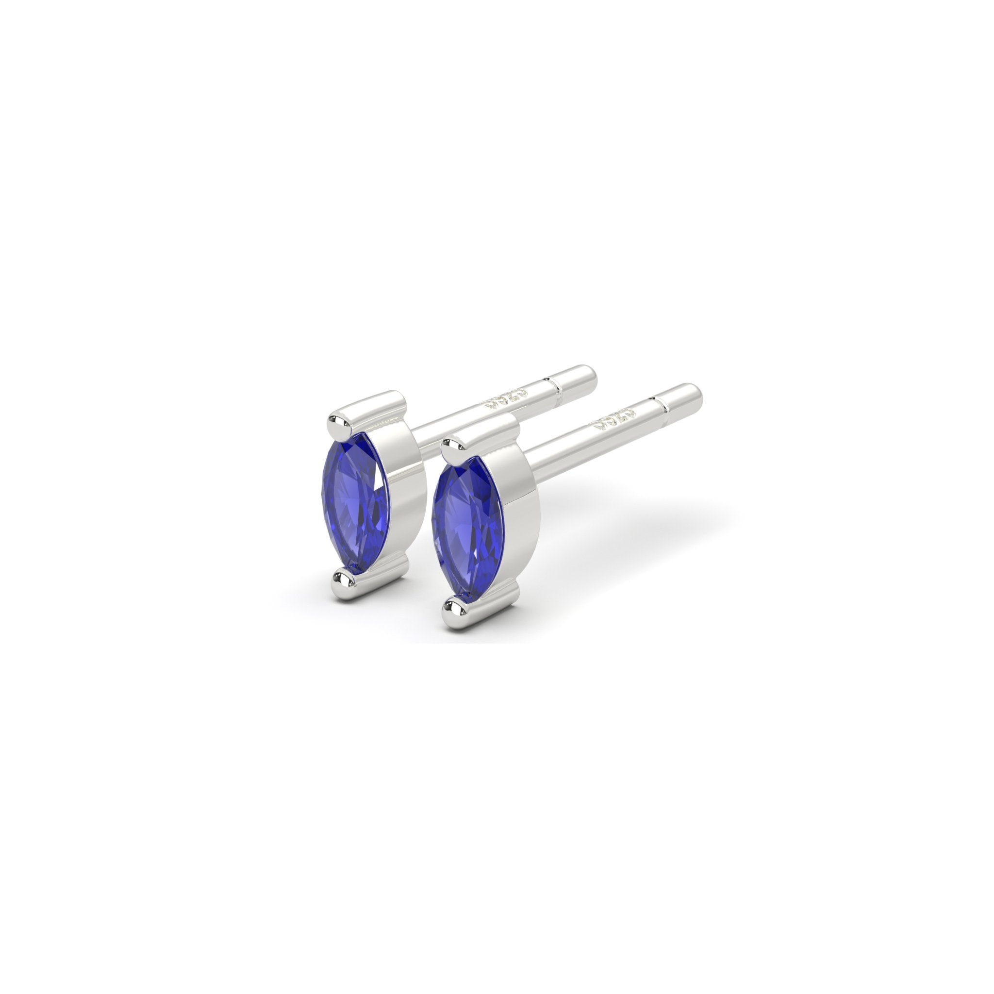 Micro Marquise Studs in Silver - Flaire & Co.