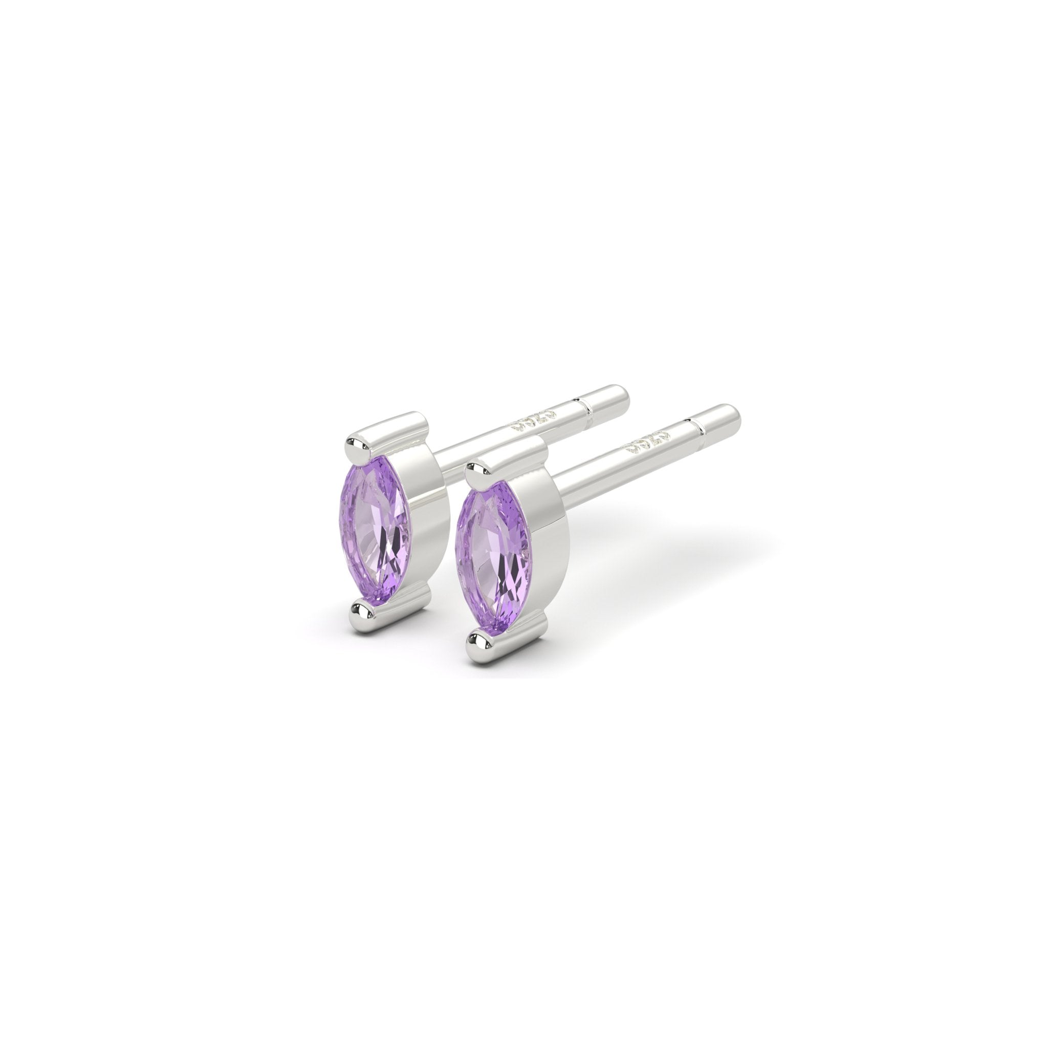 Micro Marquise Studs in Silver - Flaire & Co.