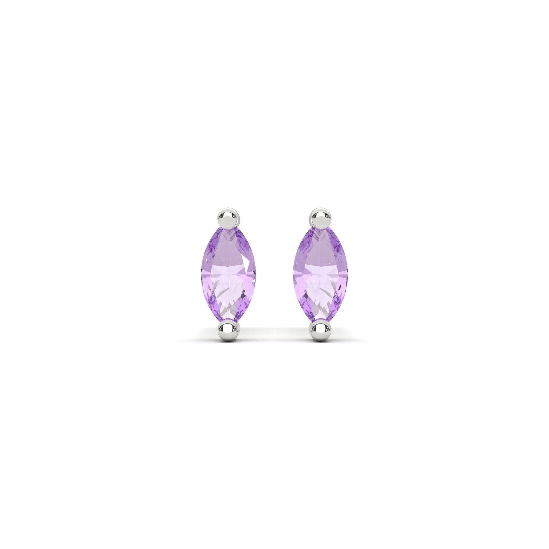 Micro Marquise Studs in Silver - Flaire & Co.