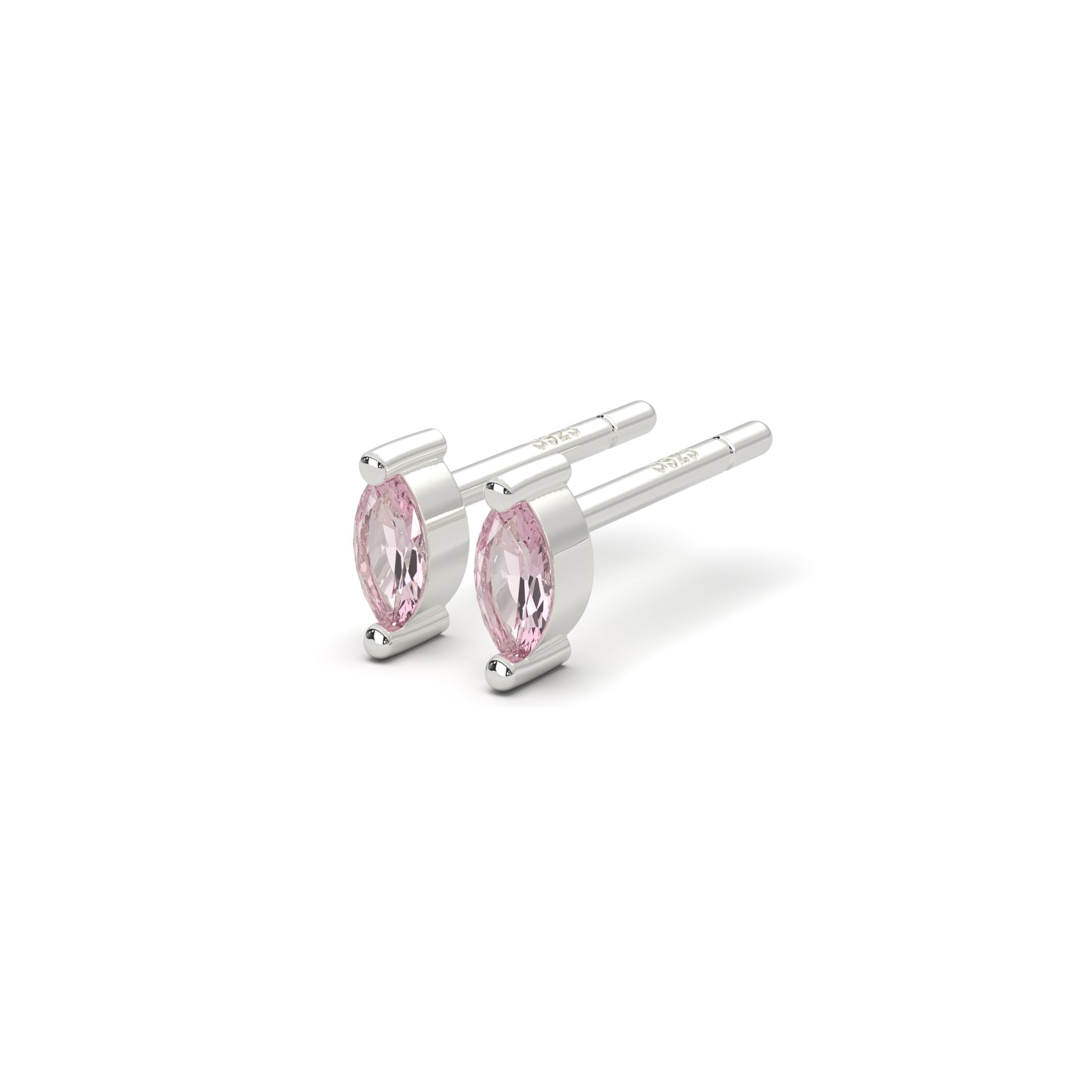 Micro Marquise Studs in Silver - Flaire & Co.