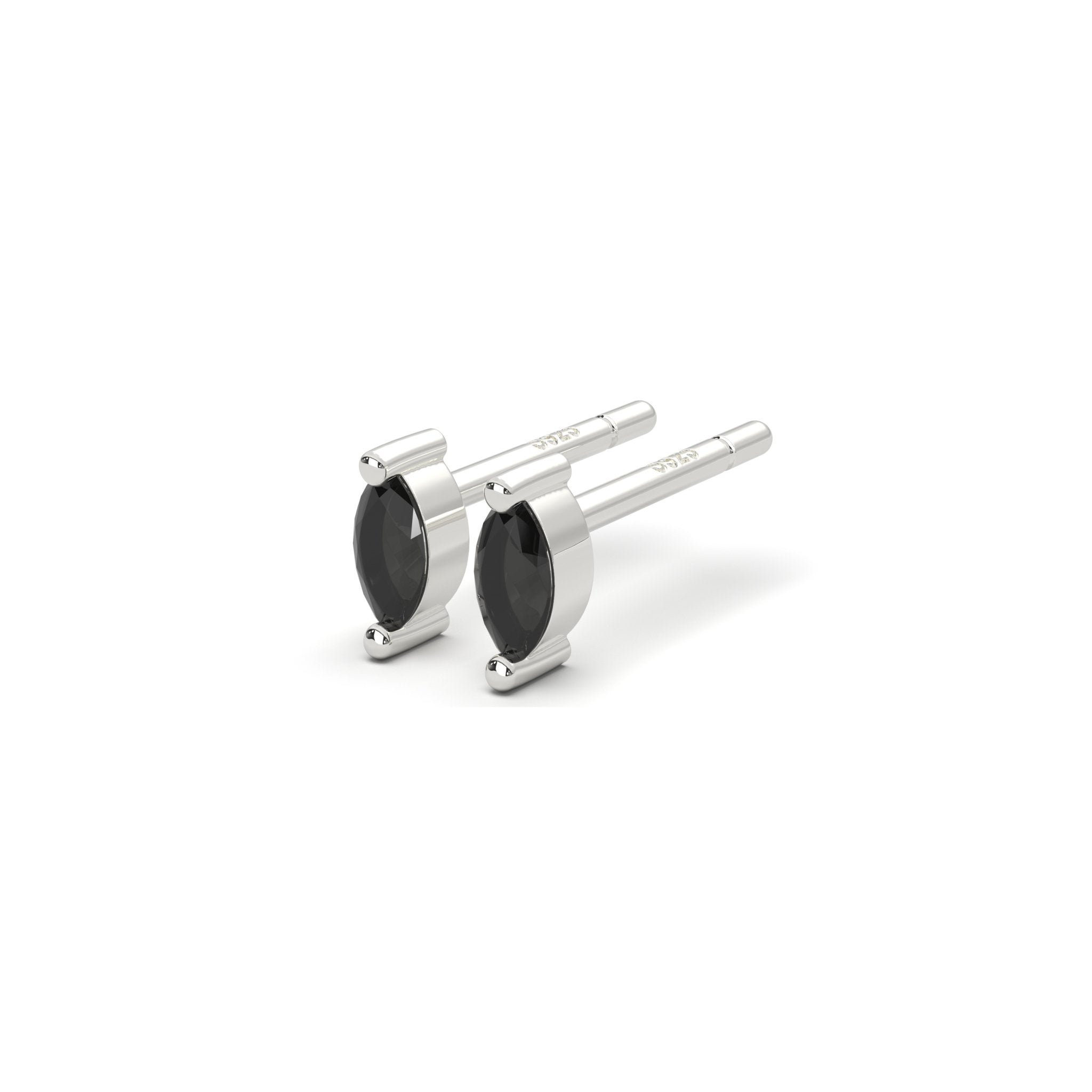 Micro Marquise Studs in Silver - Flaire & Co.