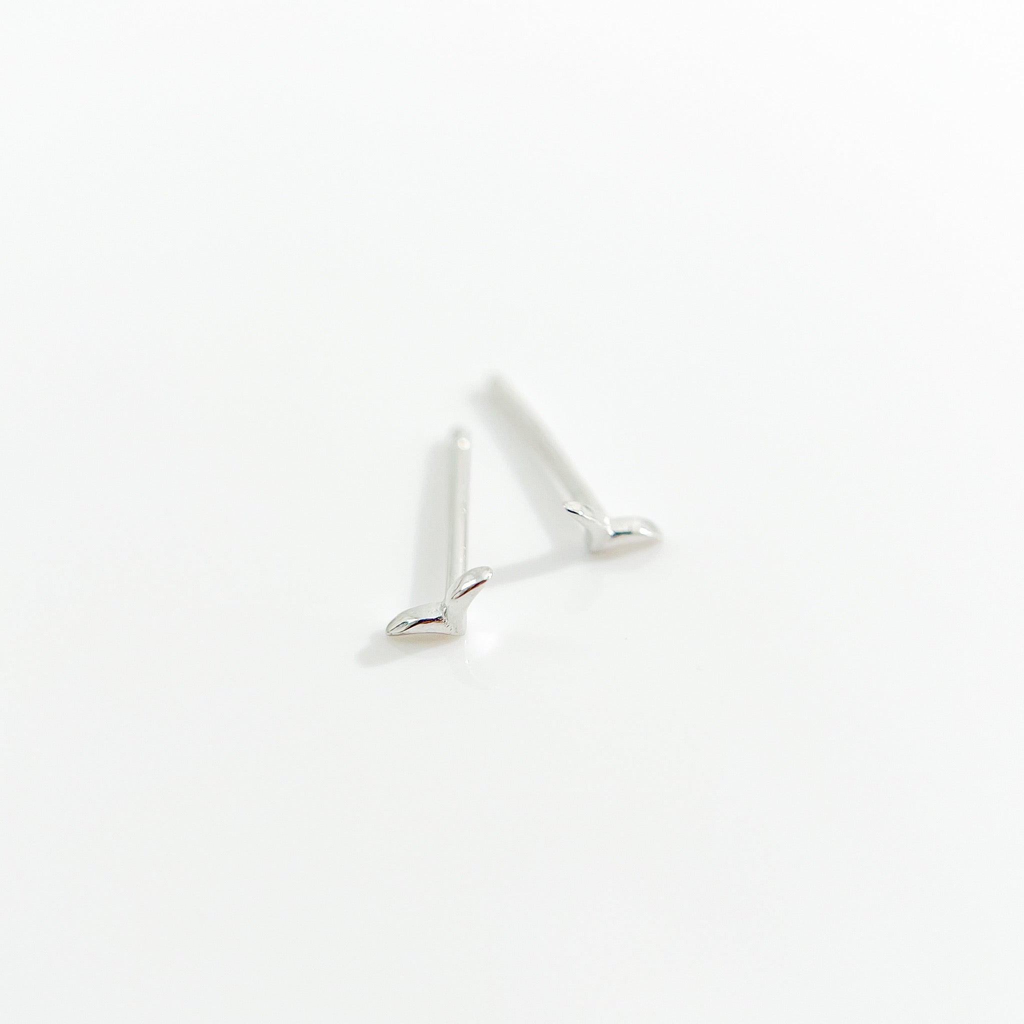Micro Seagull Studs in Silver - Flaire & Co.