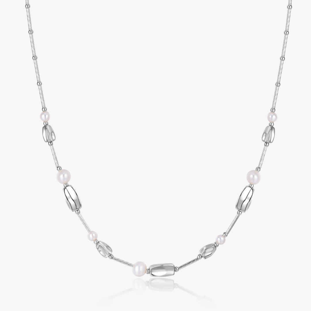 Milena Beaded Pearl Necklace - Flaire & Co.