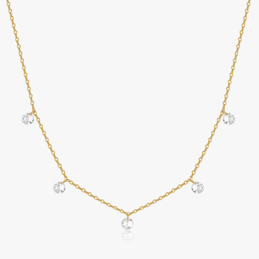 Multi CZ Gem Necklace - Flaire & Co.