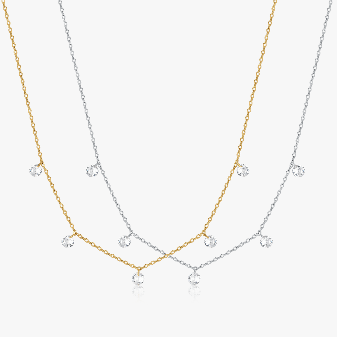 Multi CZ Gem Necklace - Flaire & Co.