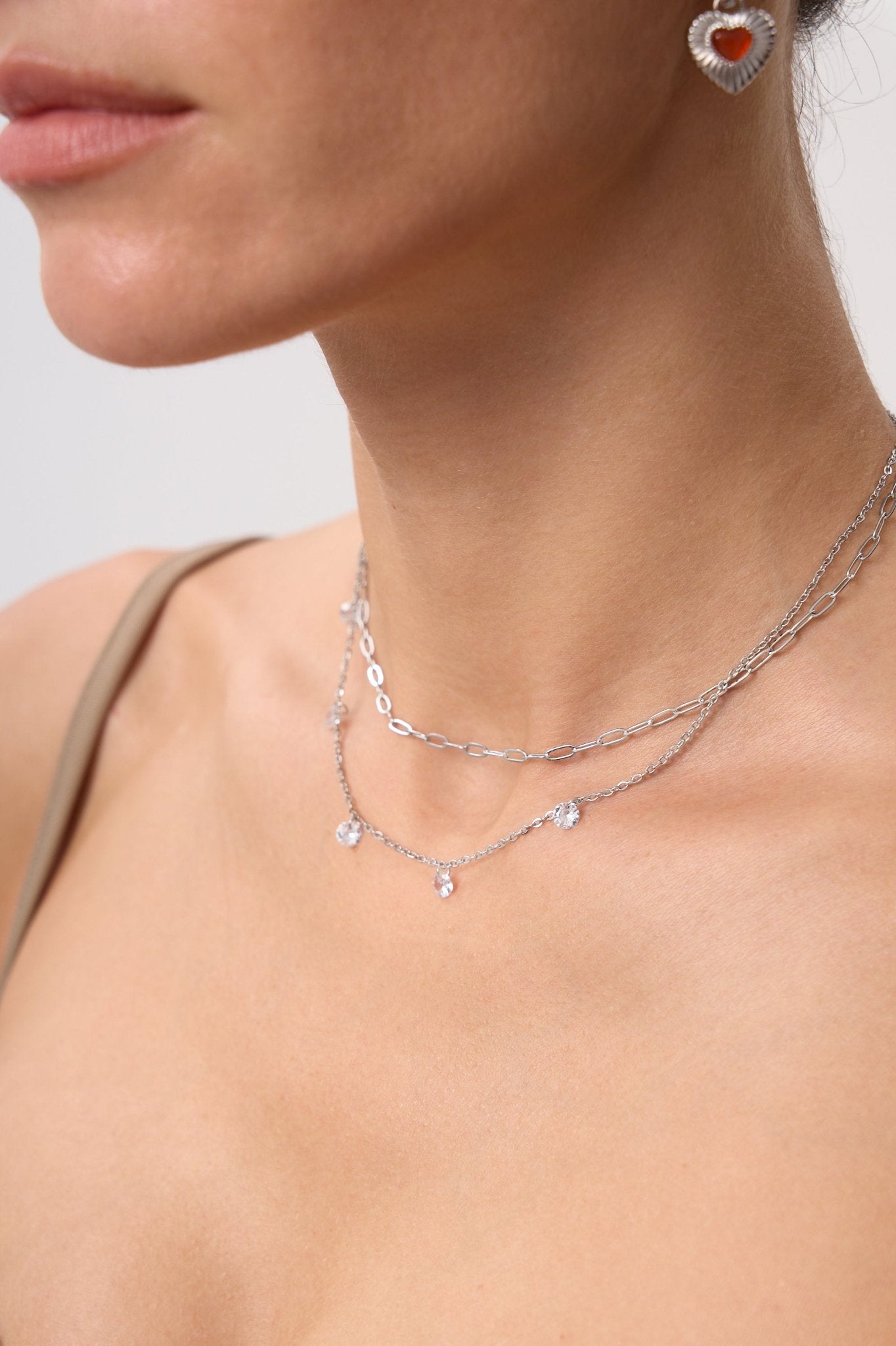 Multi CZ Gem Necklace - Flaire & Co.