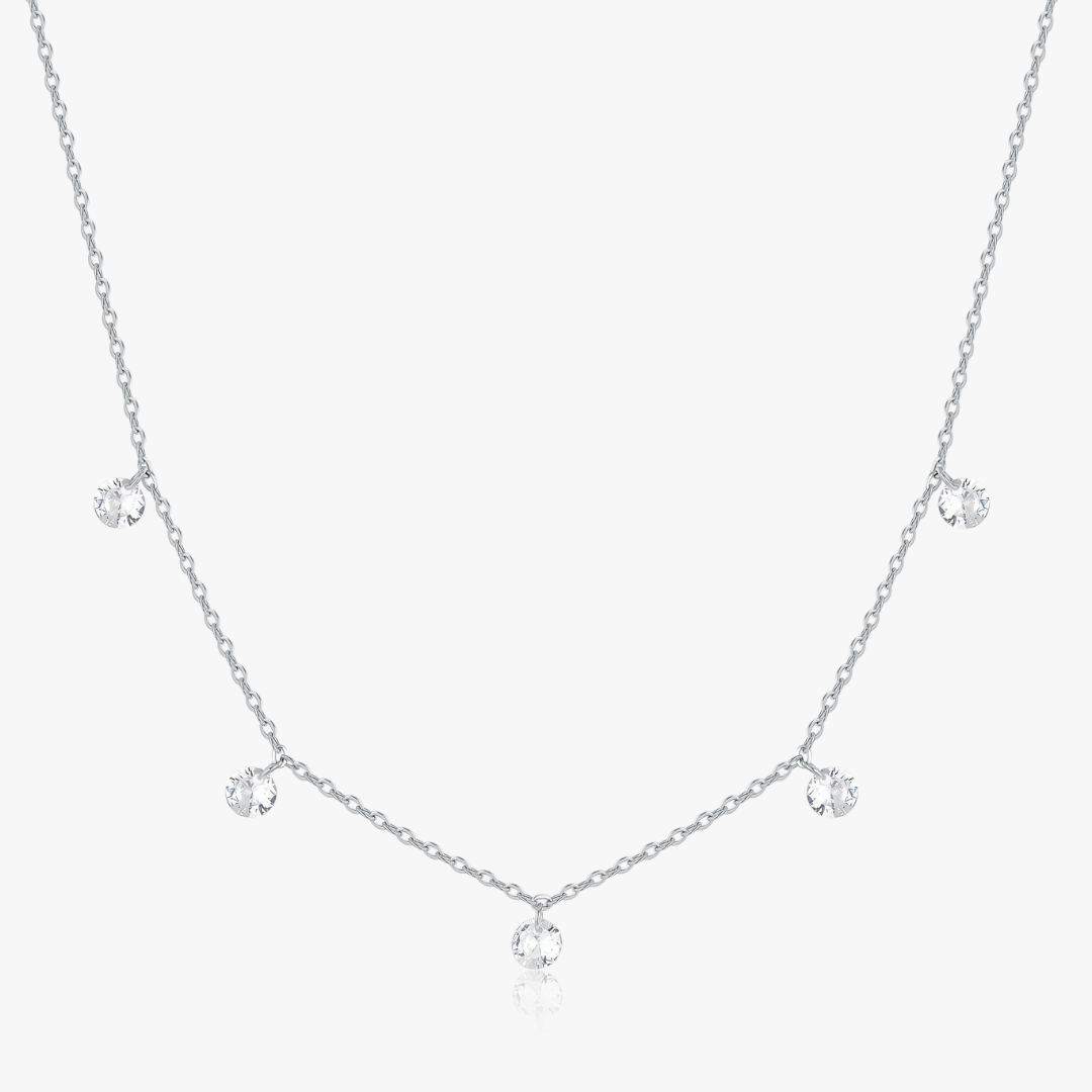 Multi CZ Gem Necklace - Flaire & Co.