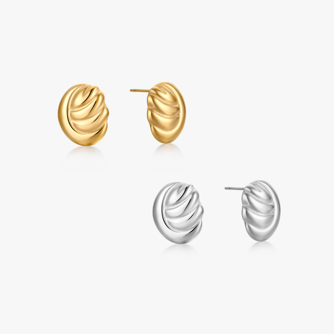 Norah Wave Stud Earrings - Flaire & Co.