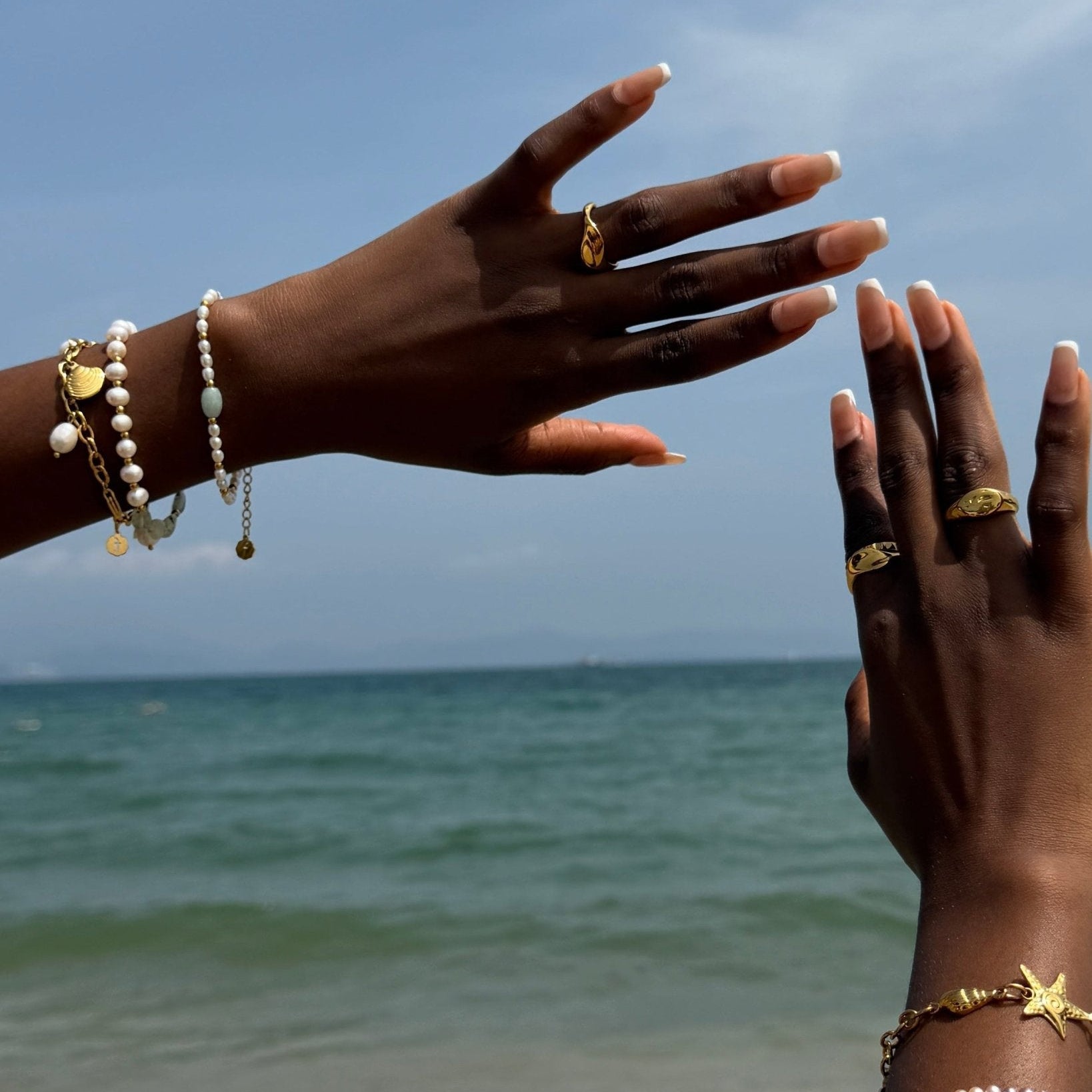 Ocean Muse Pearl Charm Bracelet - Flaire & Co.
