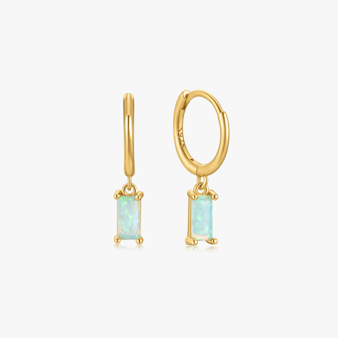 Opal Rectangle Huggies - Flaire & Co.