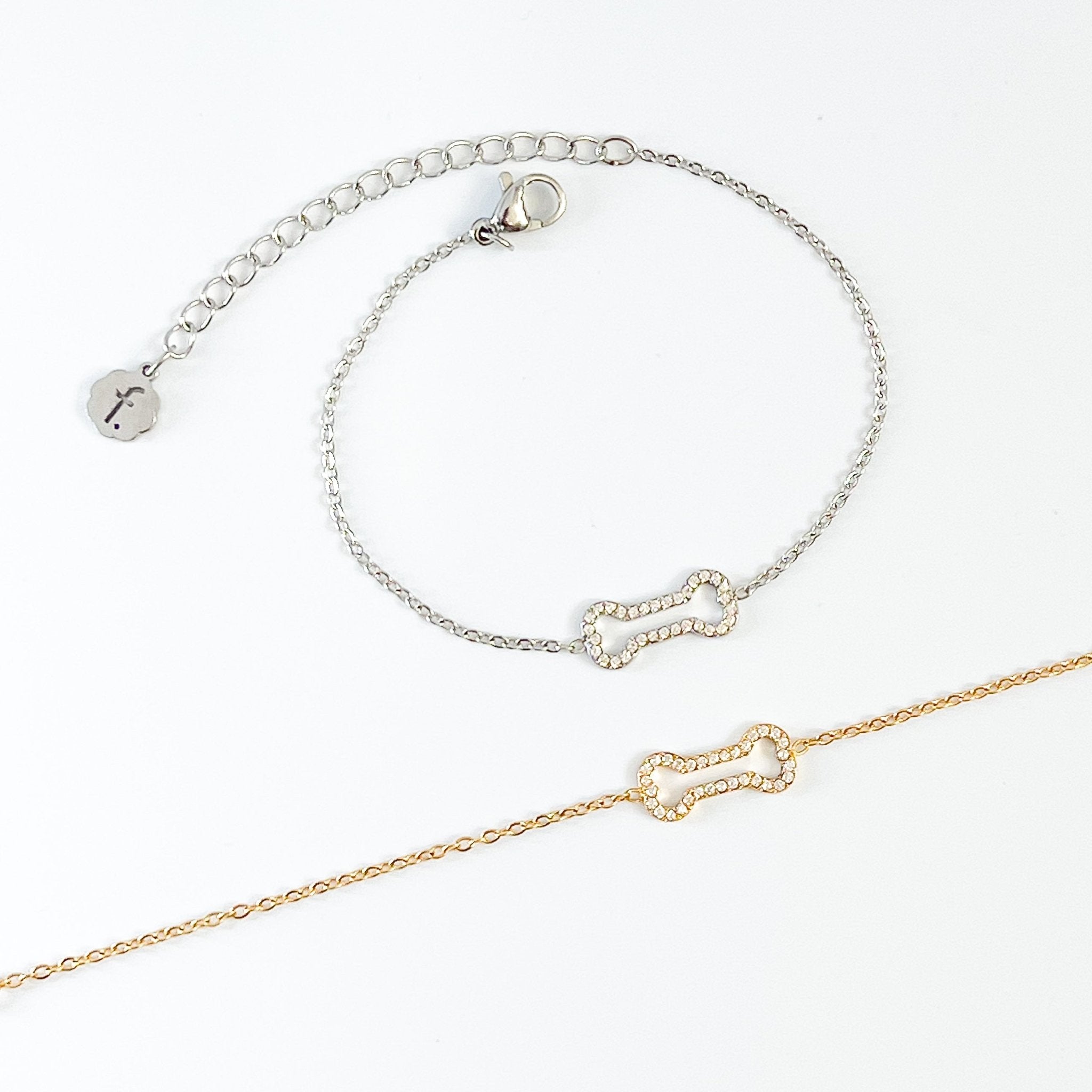 Pave Bone Bracelet (Pawsitive Change Collection) - Flaire & Co.