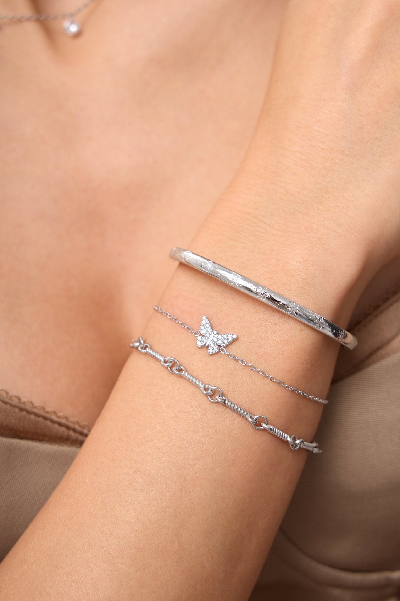 Pave Butterfly Bracelet - Flaire & Co.