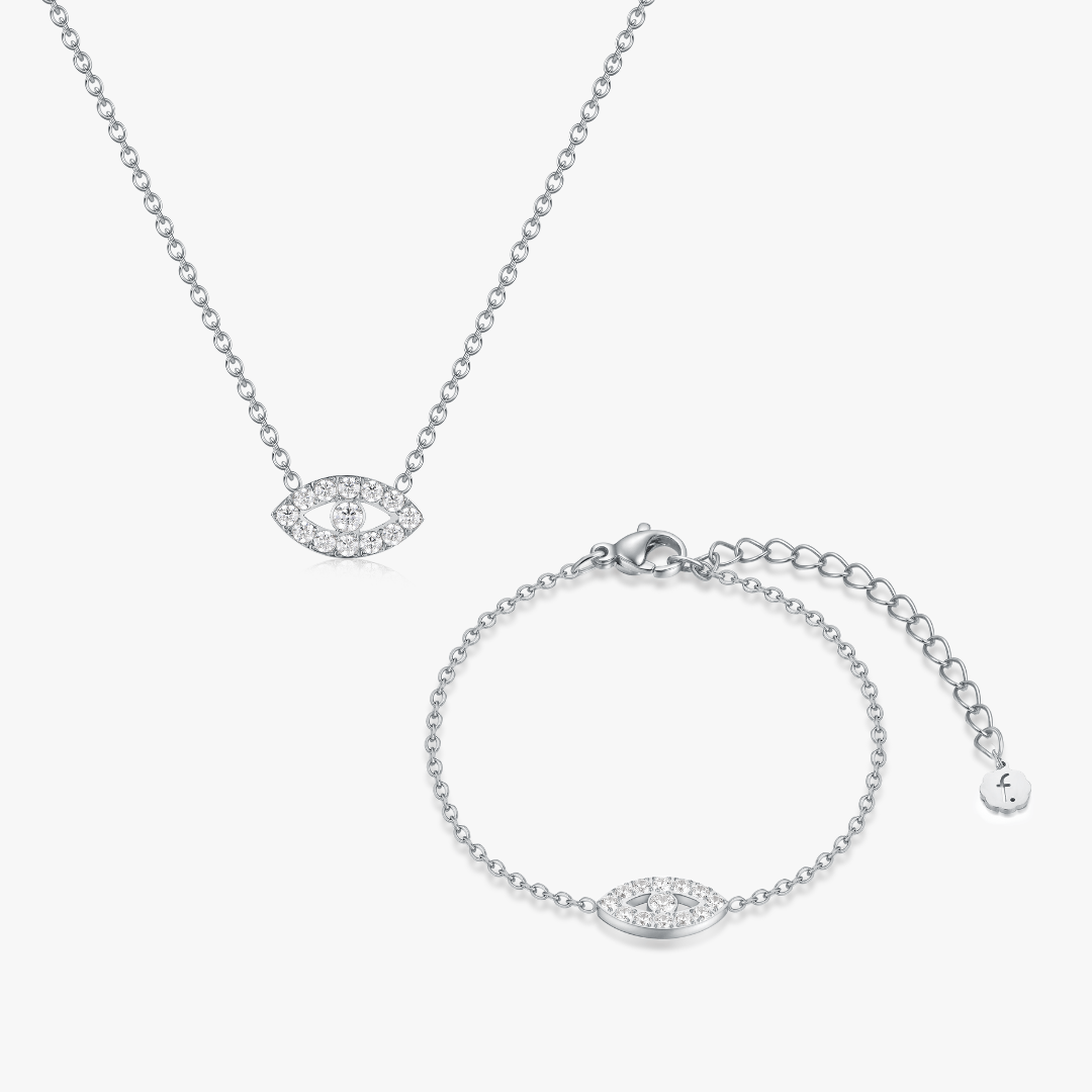 Pave Eye Silver Bundle - Flaire & Co.