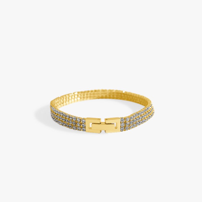 Pave Gems Bracelet in Gold - Flaire & Co.