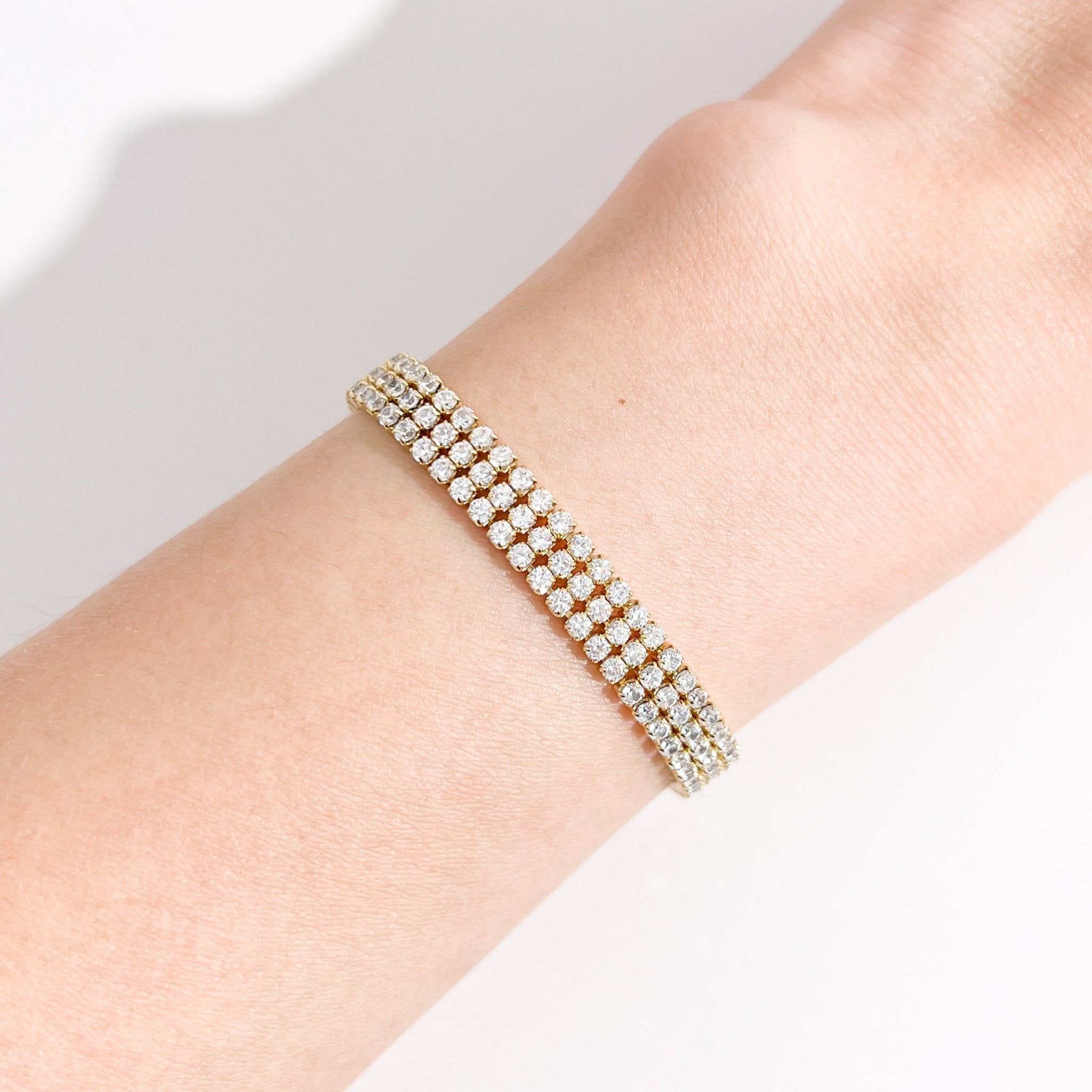Pave Gems Bracelet in Gold - Flaire & Co.