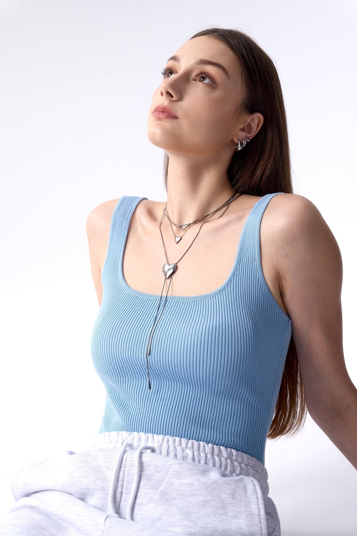 Pave Mother of Pearl Heart Necklace - Flaire & Co.