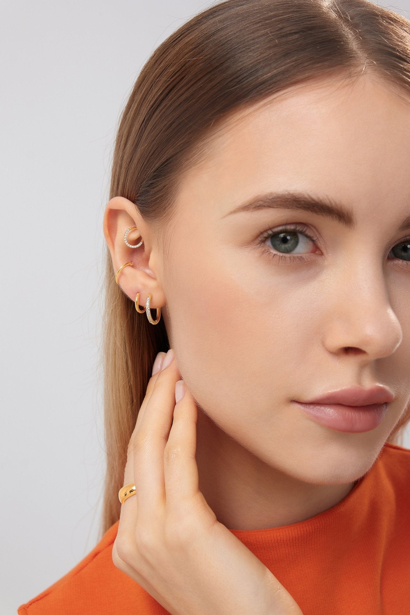 Pave Titanium Hoop (Single) - Flaire & Co.