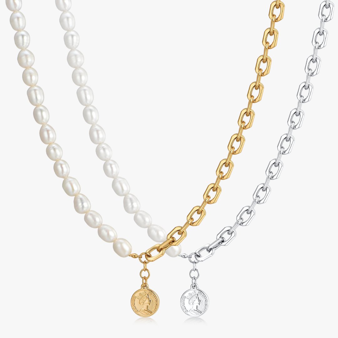 Pendant Chunky Pearl Necklace (Unisex) - Flaire & Co.