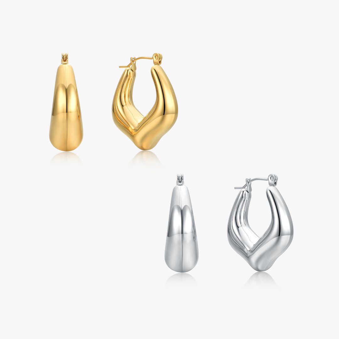 Phoebe Hoop Earrings (Greek Inspired Collection) - Flaire & Co.