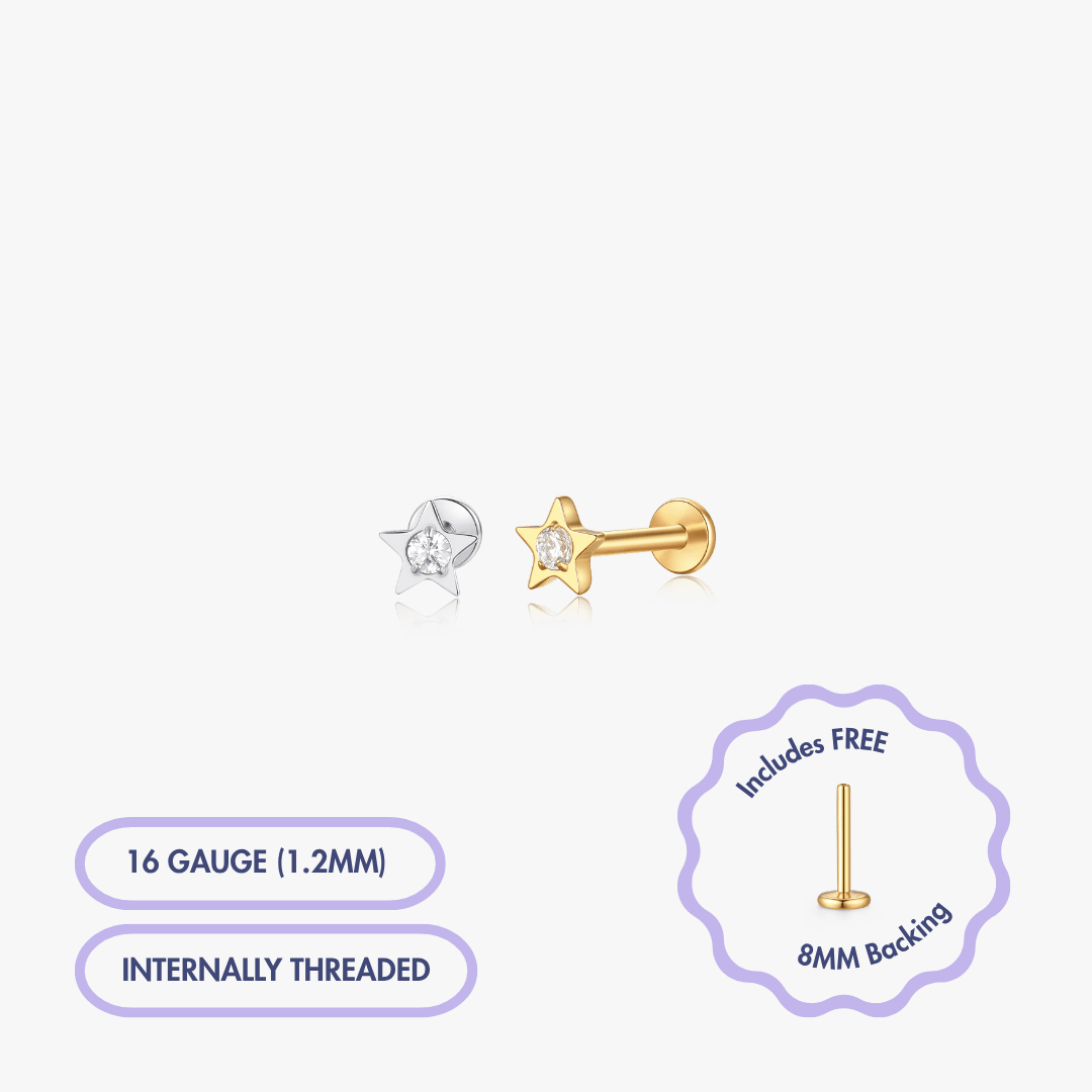 Polaris Star Gem Flat Back Stud (Single) - Flaire & Co.