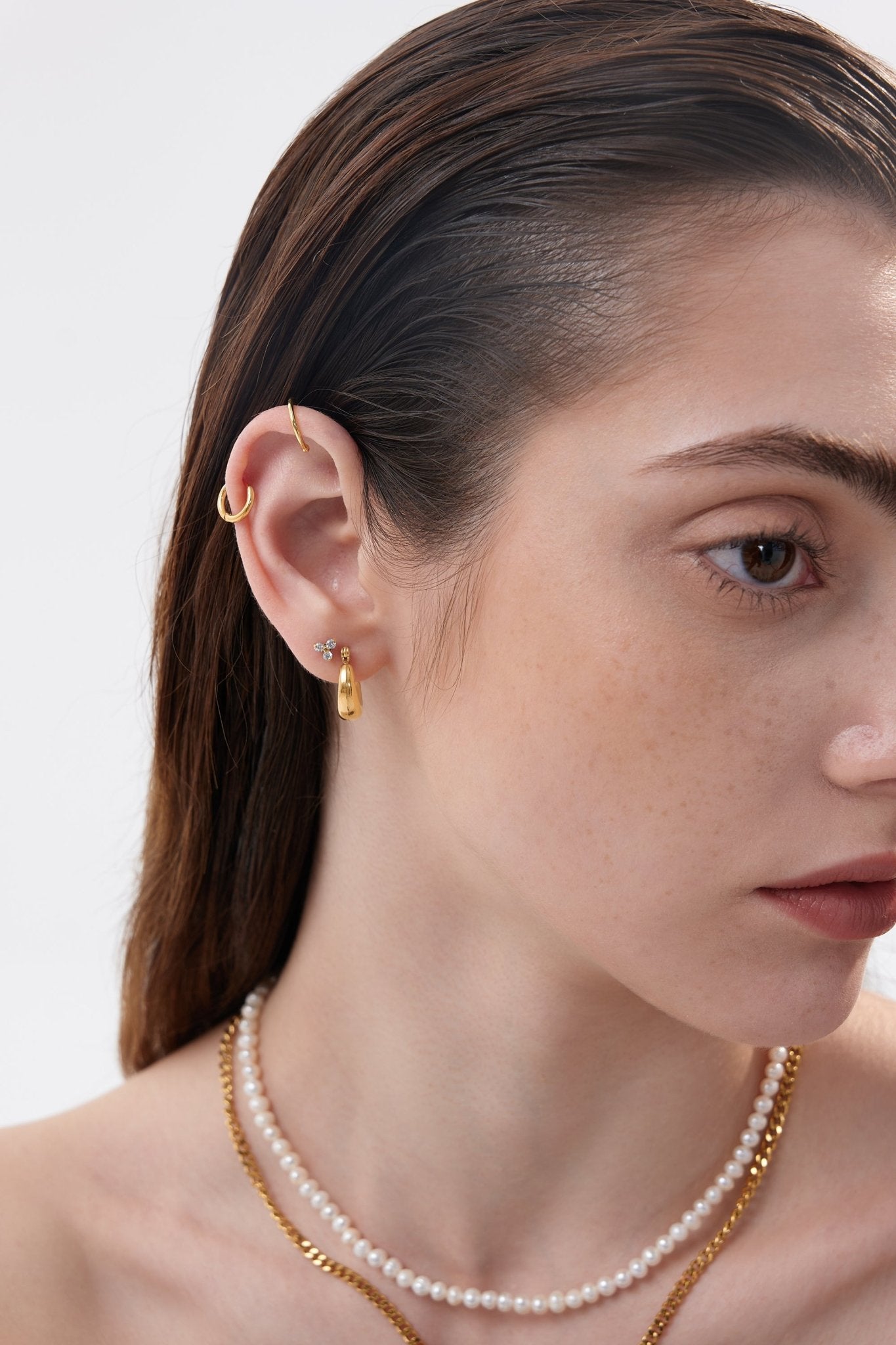 Puffed Mini Earrings in Gold - Flaire & Co.