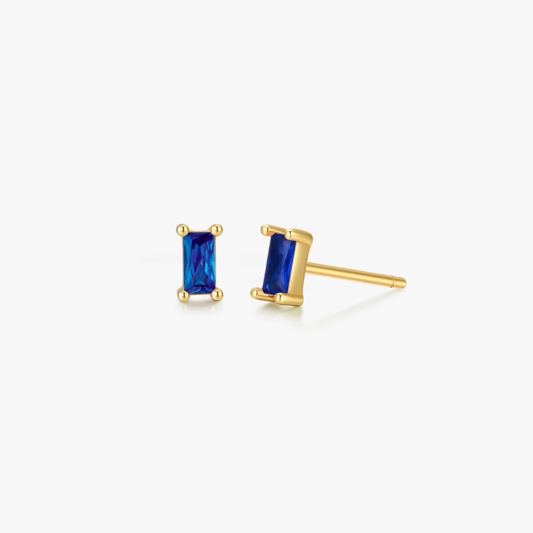 Rectangle Studs in Gold - Flaire & Co.