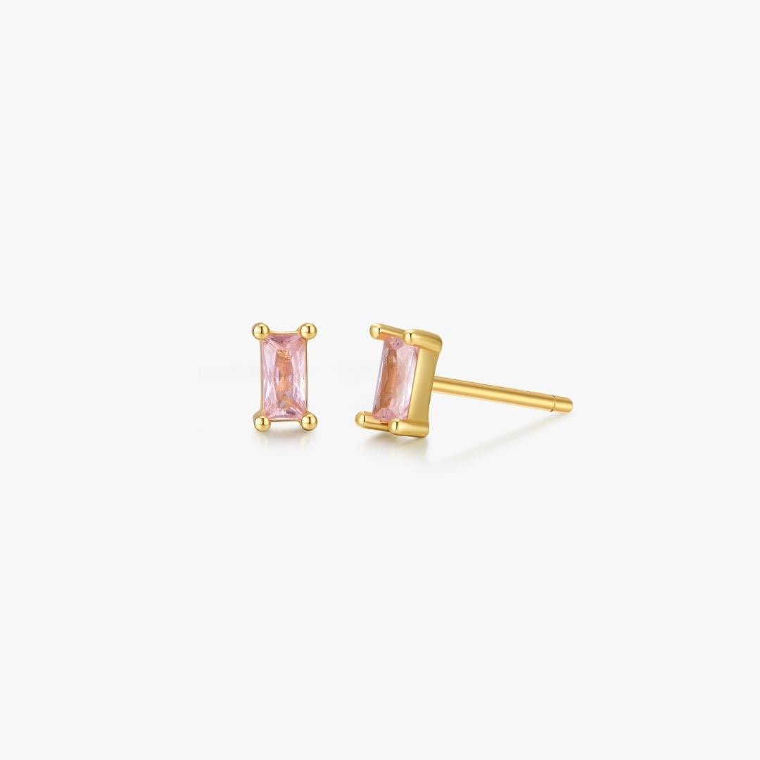 Rectangle Studs in Gold - Flaire & Co.