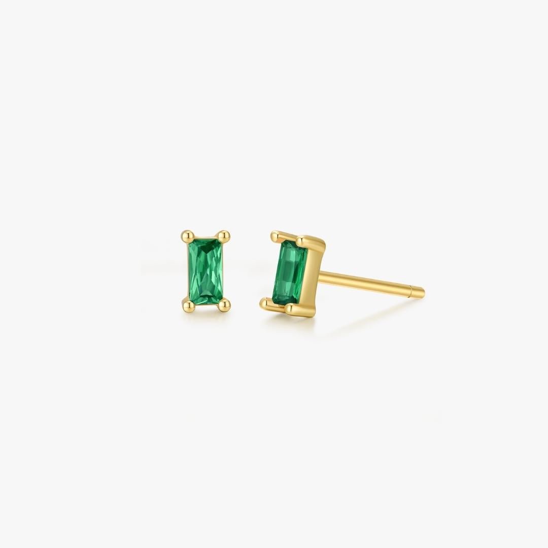 Rectangle Studs in Gold - Flaire & Co.