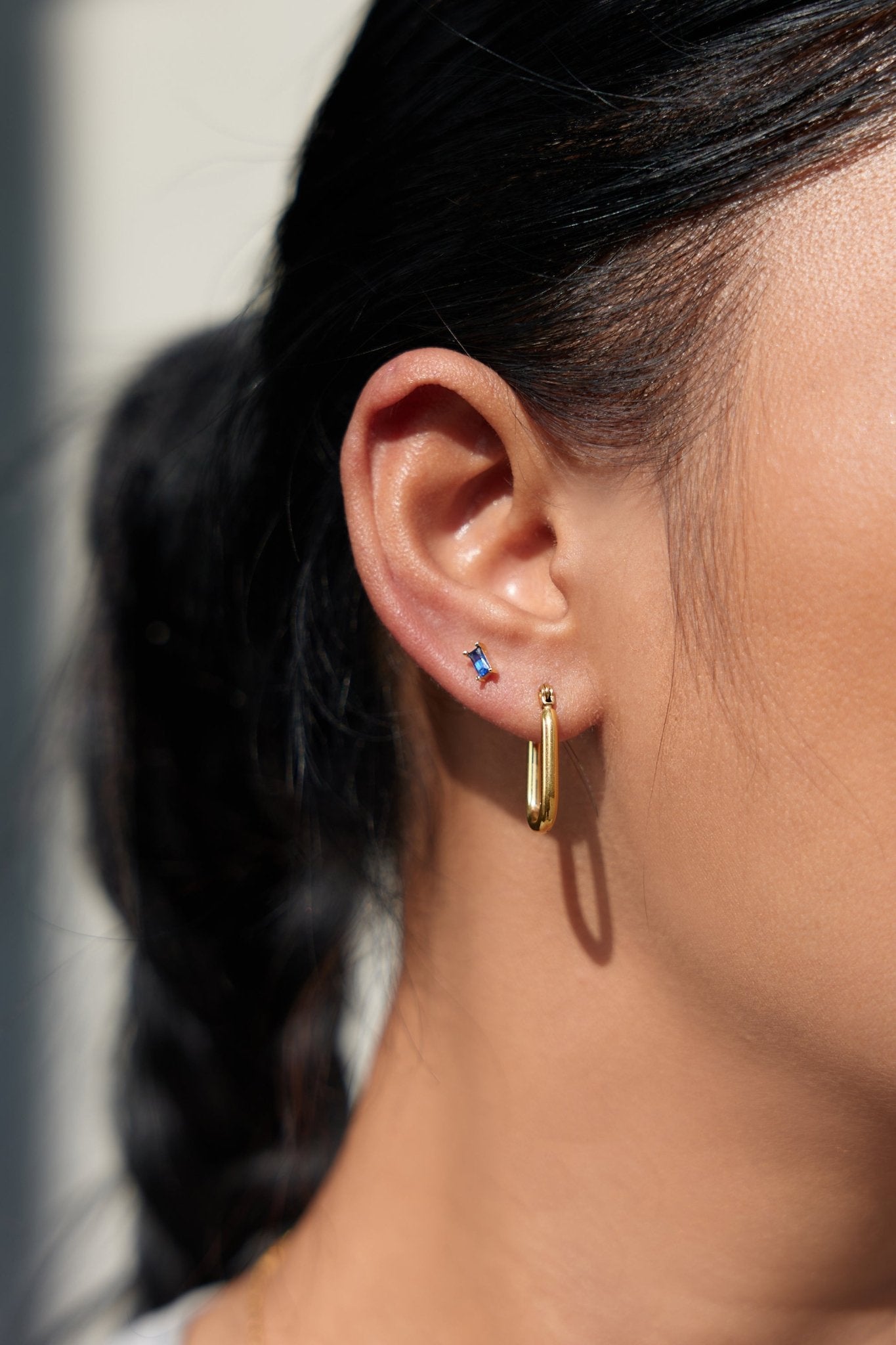 Rectangle Studs in Gold - Flaire & Co.