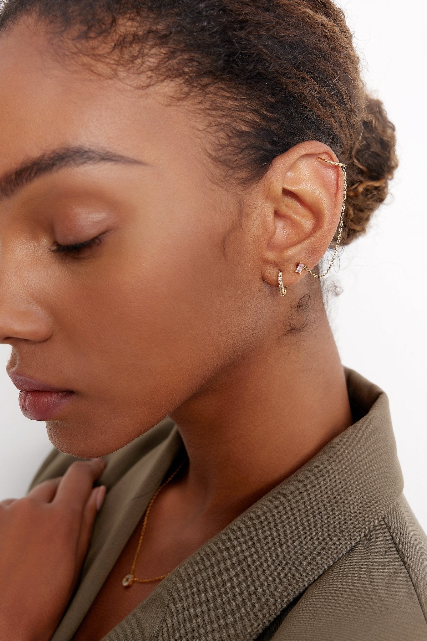 Rectangle Studs in Gold - Flaire & Co.