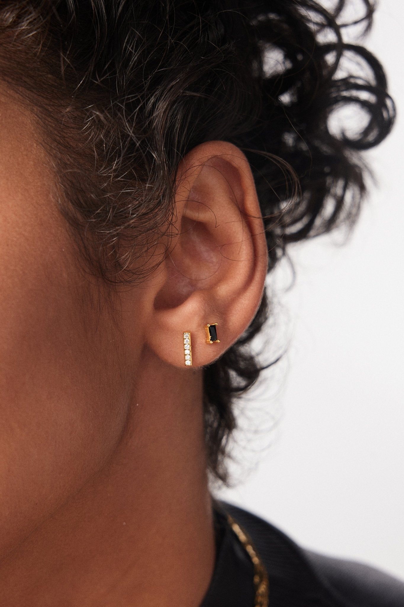 Rectangle Studs in Gold - Flaire & Co.
