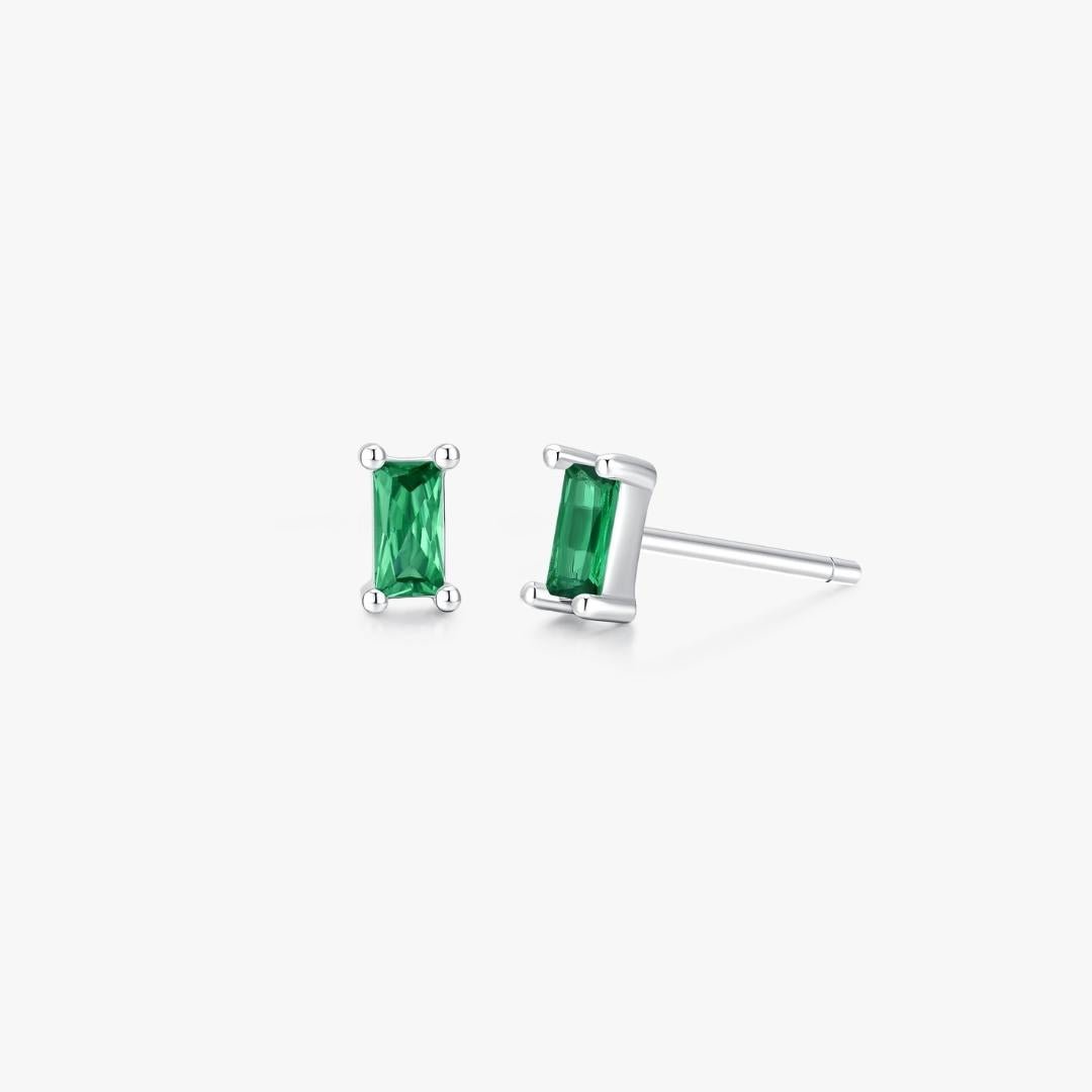 Rectangle Studs in Silver - Flaire & Co.