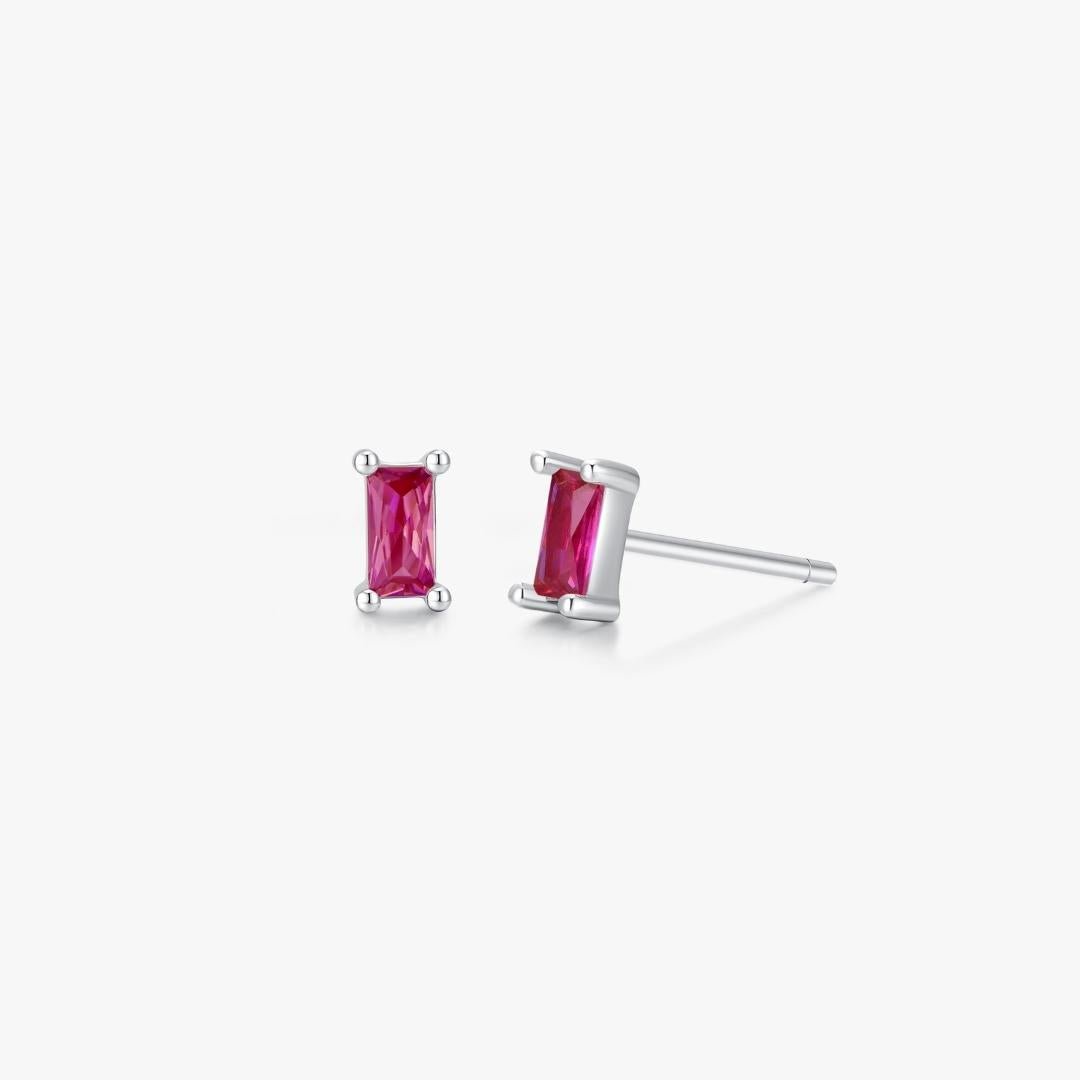 Rectangle Studs in Silver - Flaire & Co.