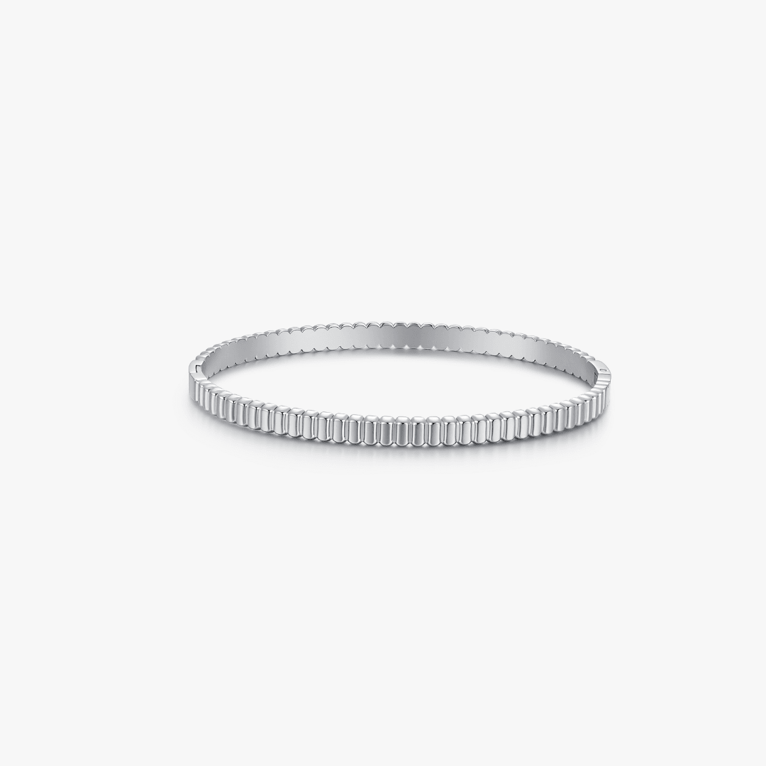 Ribbed Stacker Cuff Bangle - Flaire & Co.