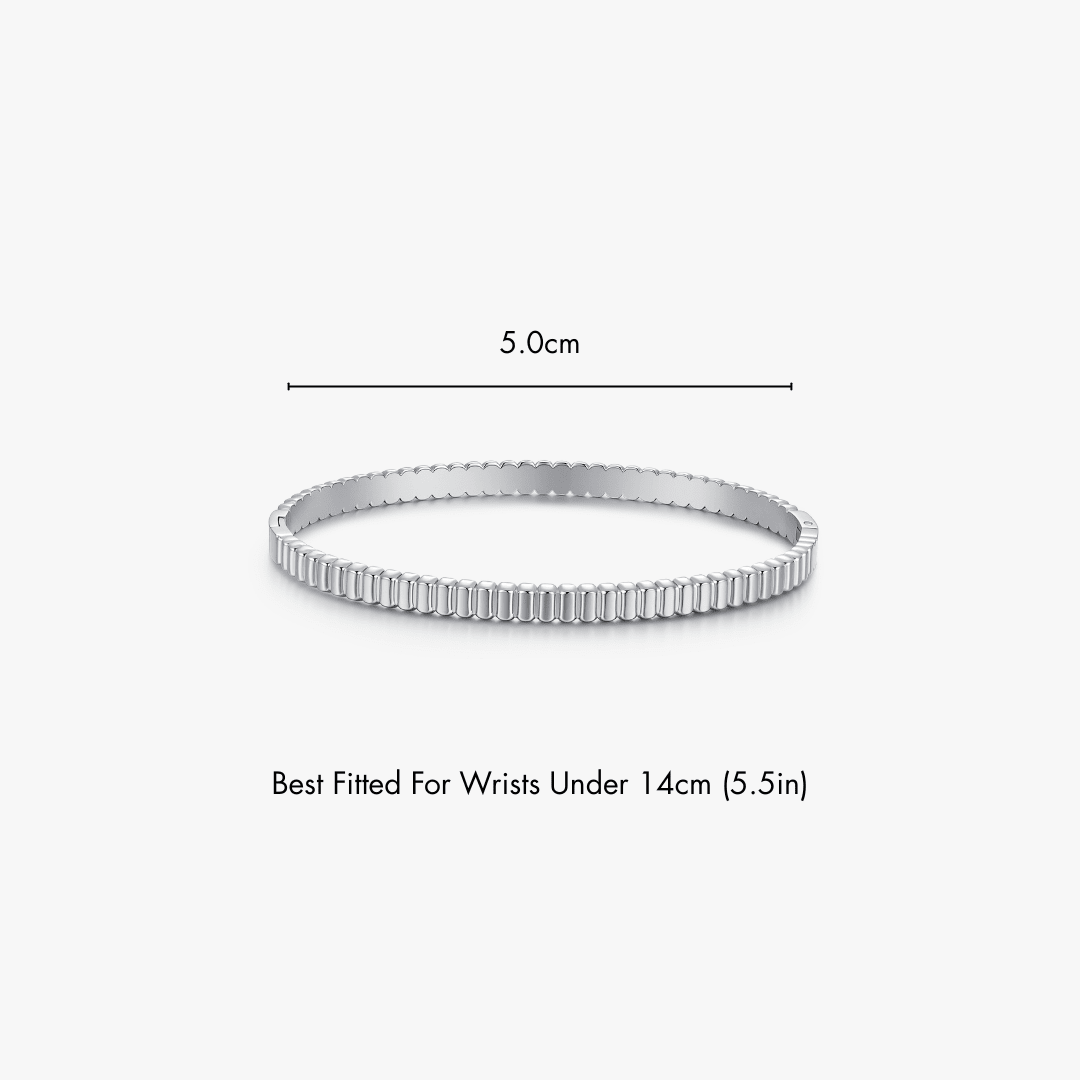 Ribbed Stacker Cuff Bangle - Flaire & Co.