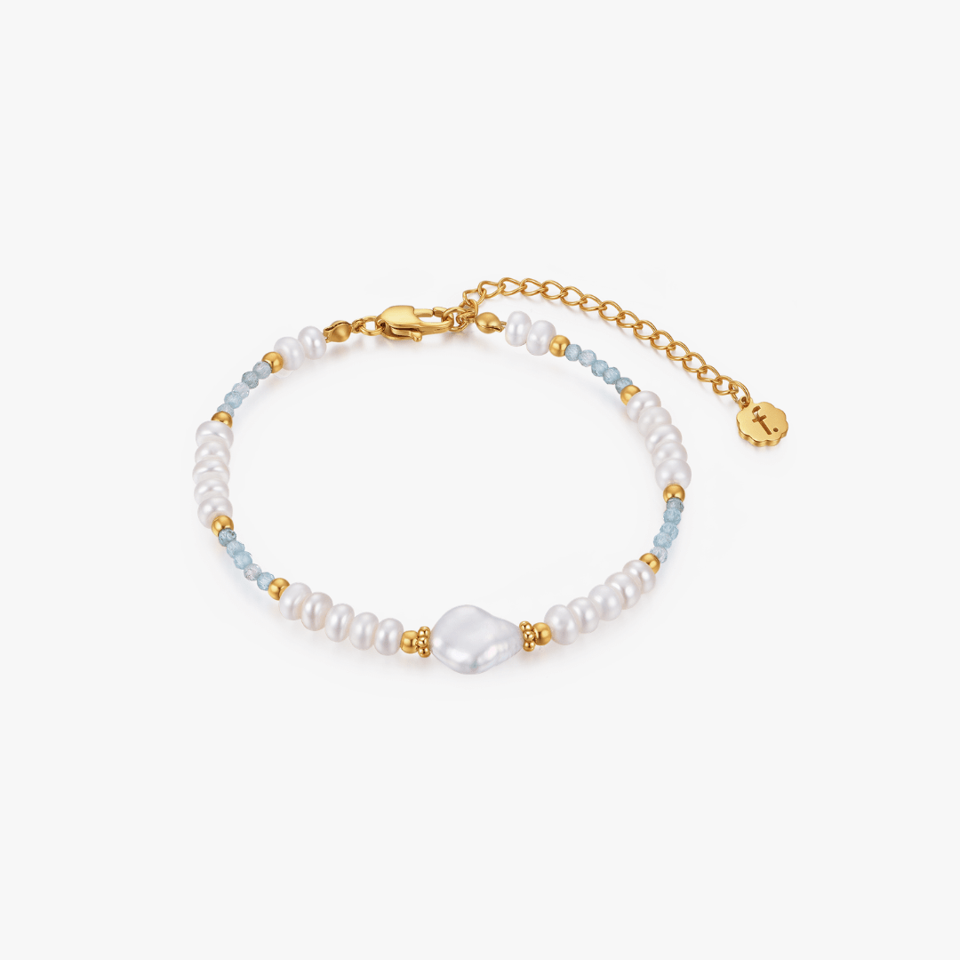 Seafoam Pearl Bracelet - Flaire & Co.