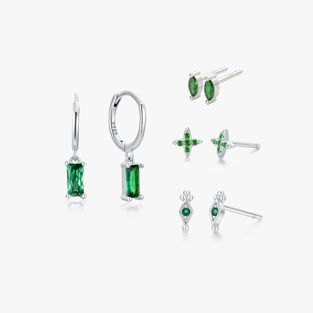 Silver Loving Green Earring Bundle - Flaire & Co.