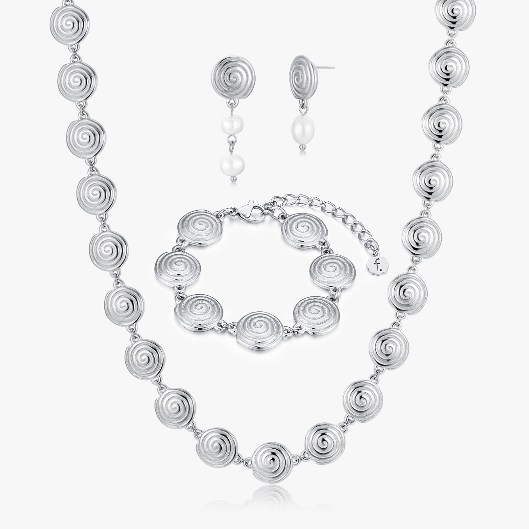 Silver Spiral Bundle (Greek Inspired Collection) - Flaire & Co.