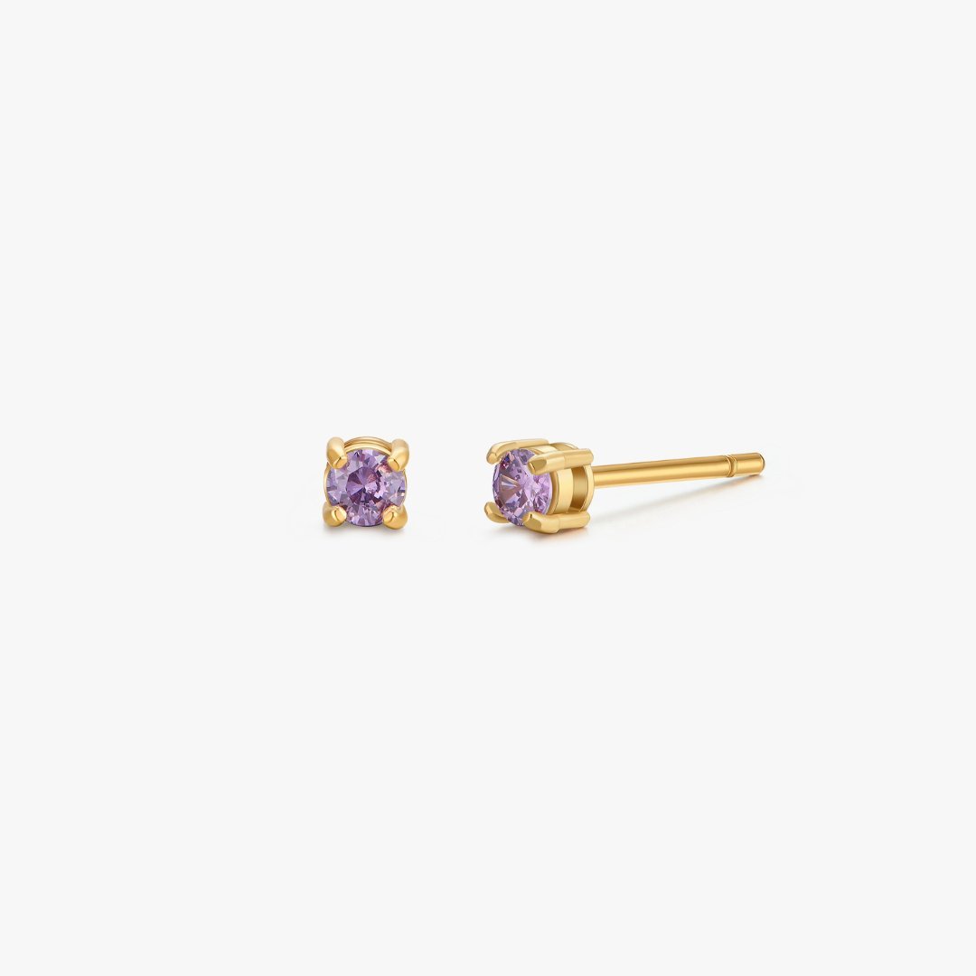 Simple CZ Studs in Gold - Flaire & Co.