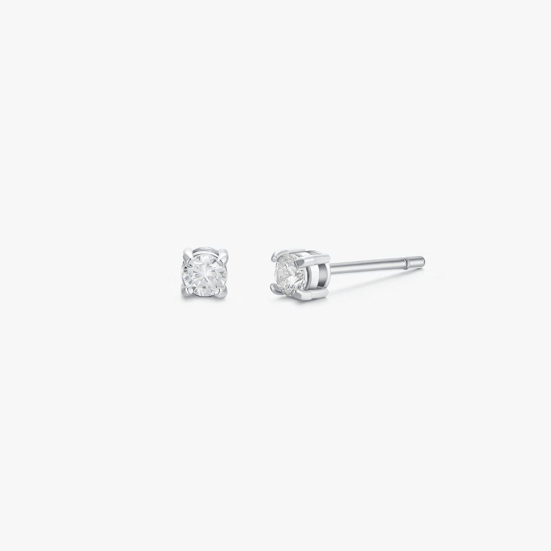 Simple CZ Studs in Silver - Flaire & Co.