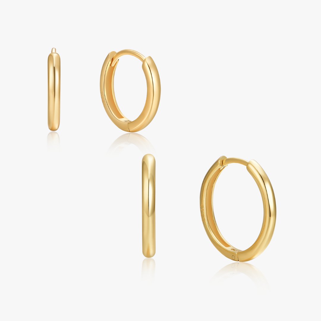 Simple Hoops in Gold - Flaire & Co.