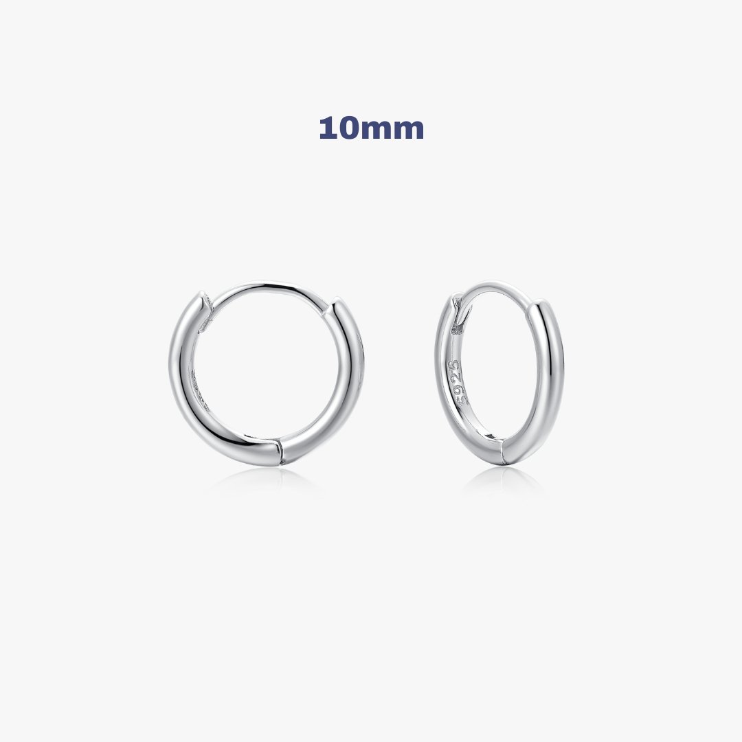 Simple Huggies in Silver - Flaire & Co.
