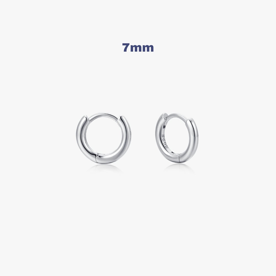 Simple Huggies in Silver - Flaire & Co.