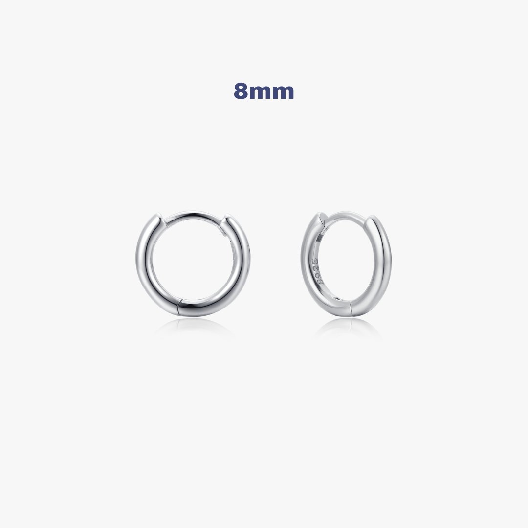 Simple Huggies in Silver - Flaire & Co.