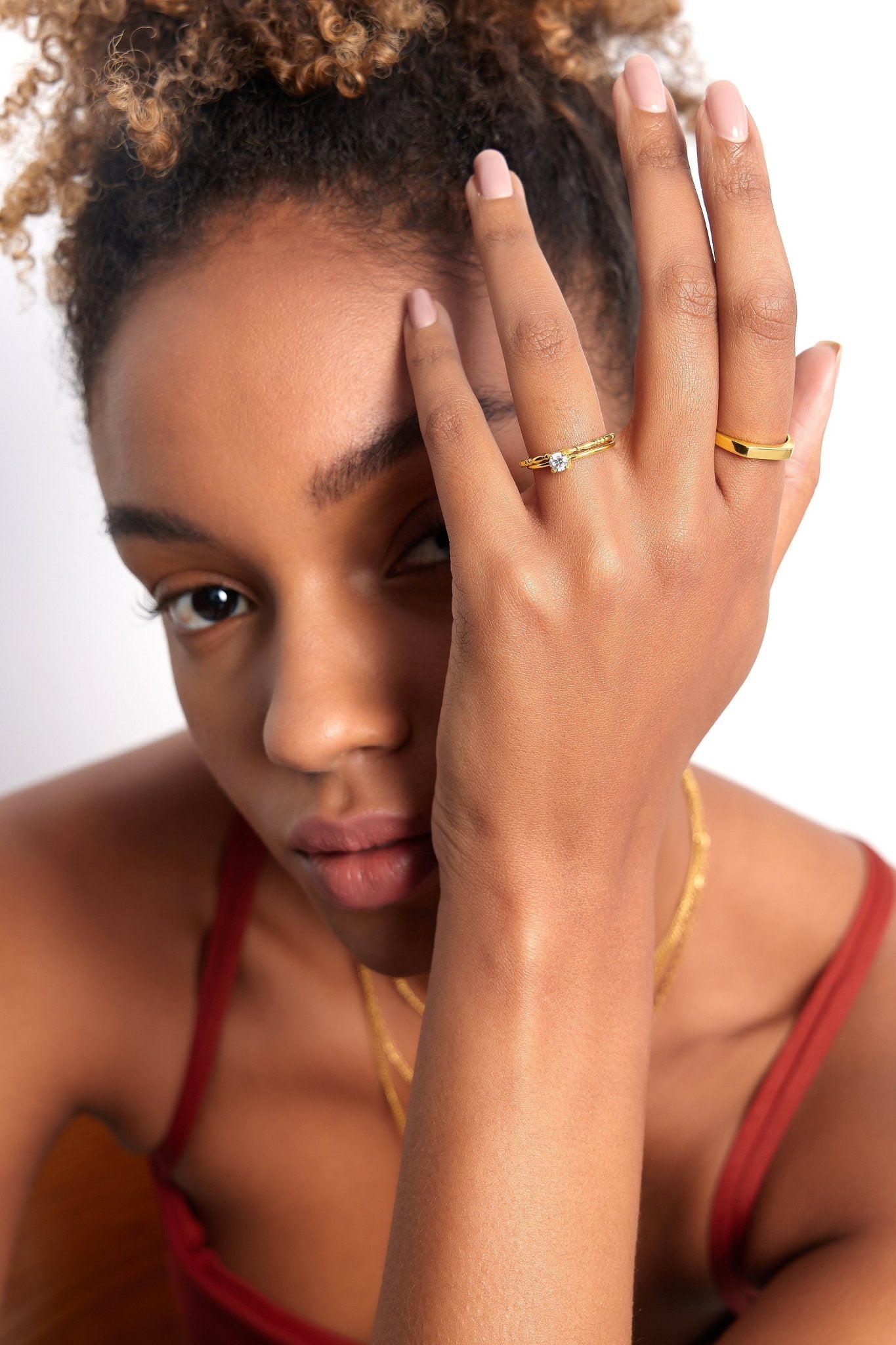 Single Gem 2.0 Ring in Gold - Flaire & Co.