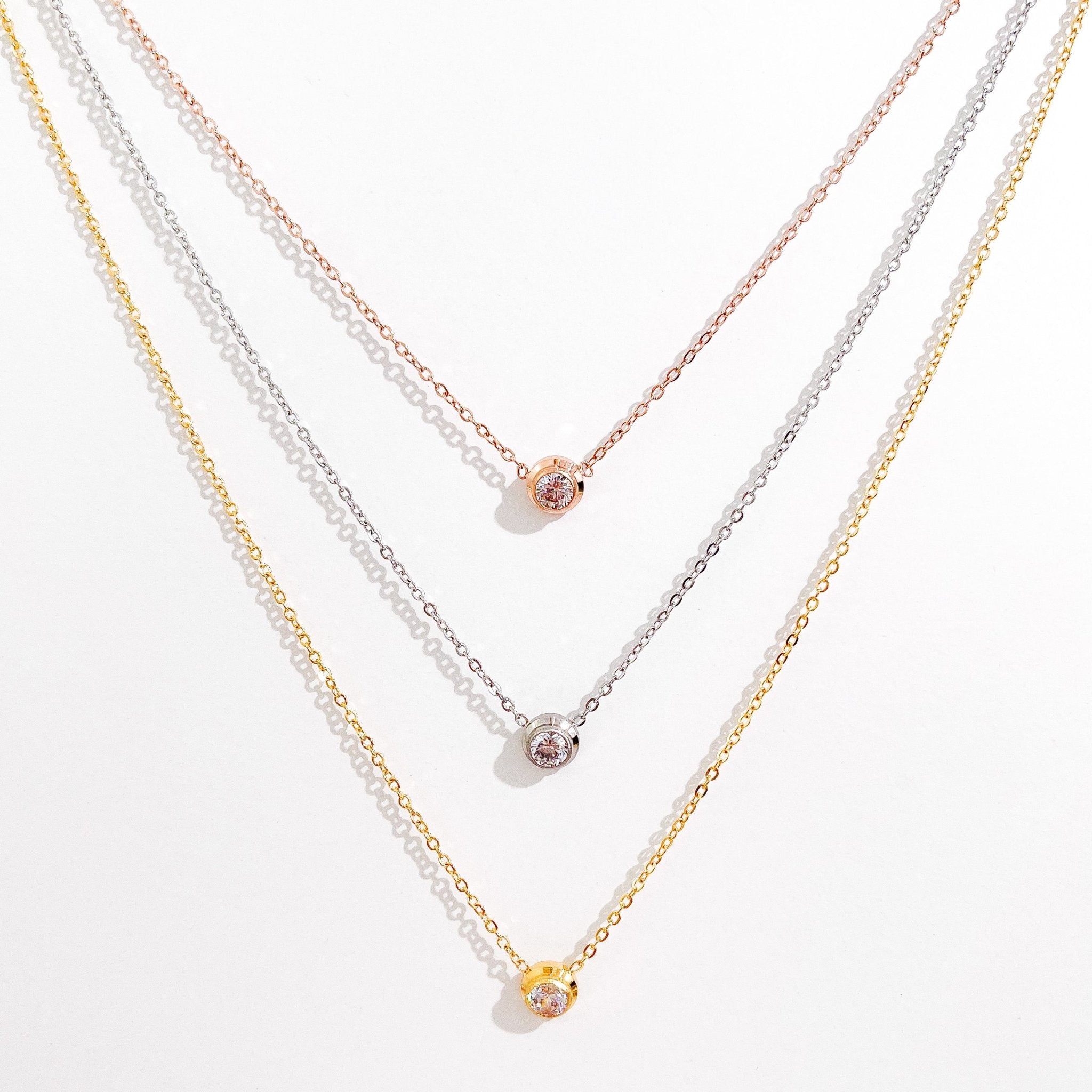 Single Gem Necklace - Flaire & Co.